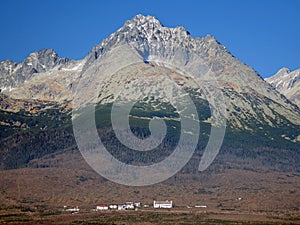 Small buildings under Gerlach peak