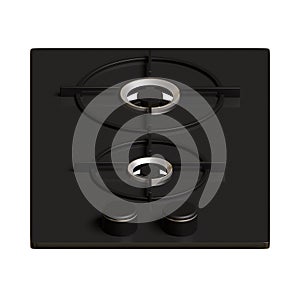 Small Built In Gas Hob Front View