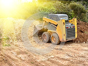 Small bulldozer does the work