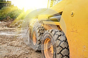 Small bulldozer does the work