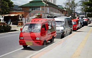 Small buses taxis in Thailand