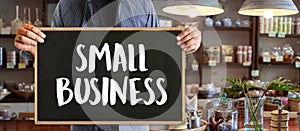 small business concept People Working Startup Business Cafe Owner