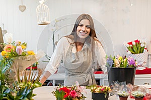 Small business flower shop owner