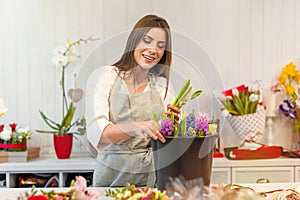 Small business flower shop owner