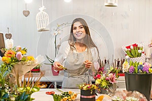 Small business flower shop owner