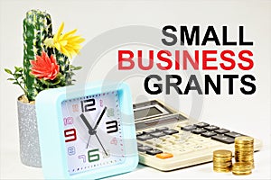 Small business grants. The inscription of the motivation concept