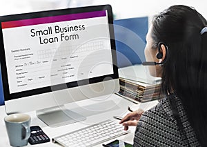 Small Business Loan Form Tax Credits Niche Concept