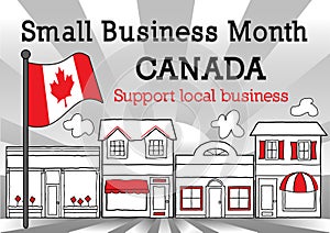 Small Business Month Canada, Black and White