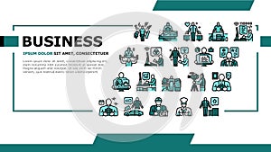 Small Business Worker Occupation Landing Header Vector