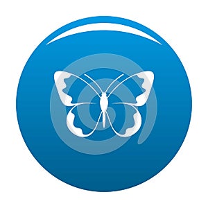 Small butterfly icon blue vector