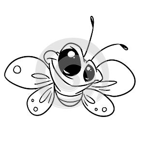 Small butterfly insect character illustration cartoon coloring