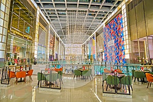 The small cafe on Fashion Avenue of Dubai Mall, on March 3 in Dubai, UAE