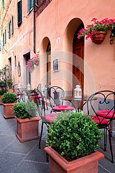 Small cafe in Tuscany, Italy