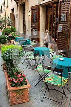 Small cafe in Tuscany, Italy