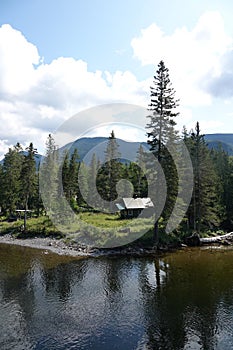 Small Canadian cabin by.a river