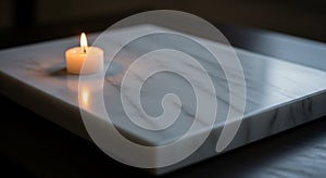 A small candle, with a bright