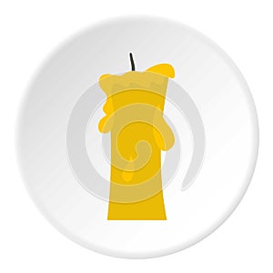 Small candle icon circle