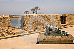 Small cannon on fort wall