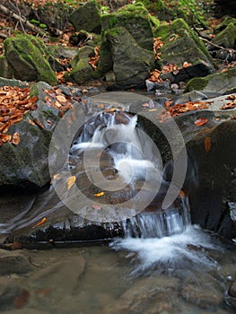 Small cascade waterfall
