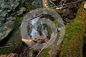 Malé kaskády v Národním parku Slovenský ráj