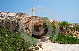 The small catacomb church of Ayia Thekla (Agia Thekla).  Ayia Napa. Cyprus photo