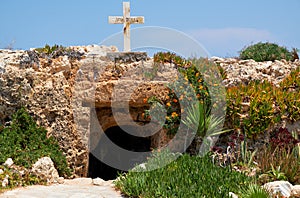 The small catacomb church of Ayia Thekla (Agia Thekla).  Ayia Napa. Cyprus photo