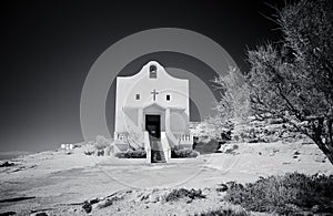 Small catholic church near Azure Window, Gozo Island, Malta