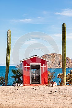A small Catholic shrine on the Sea of Cortez