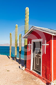 A small Catholic shrine on the Sea of Cortez