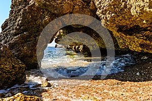 A small cave on the Black Sea coast