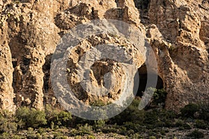 Small Cave On The Edge Of Blue Creek Trail In Big Bend