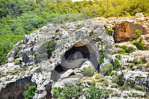 A small cave in the mountains