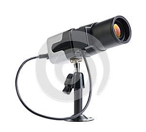 Small CCTV security camera for indor isolated