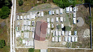 Small cemetery on Corfu Island, Greece