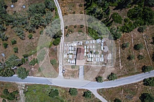 Small cemetery on Corfu Island, Greece