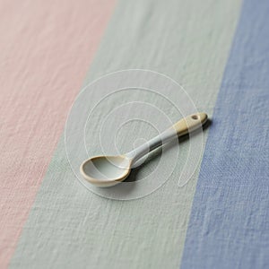 A small ceramic spoon with a