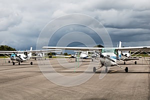 Small Cessna Airplanes On The Apron At Brampton Flight Centre