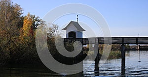 Small chapel and boardwalk in Rapperswil