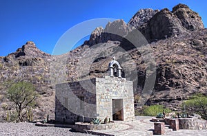 Small chapel, Mexican mountains, Baja.
