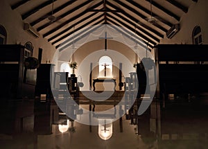 Small Chapel at Night - interior