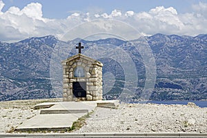 small chapel on pag island