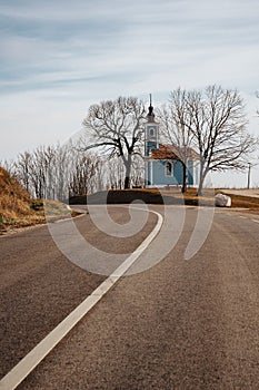 Small chapel with road