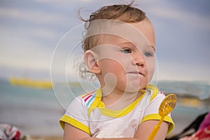 Small child with redness on the skin