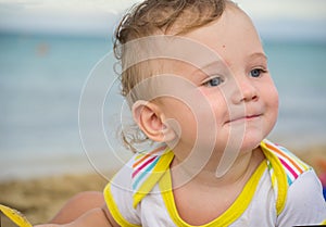 Small child with redness on the skin