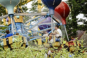 Small children's ride at Cedar Point amusement park in Ohio.