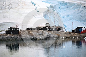 Small Chilean Gonzalez-Videla Station, Paradise Bay, Antarctica