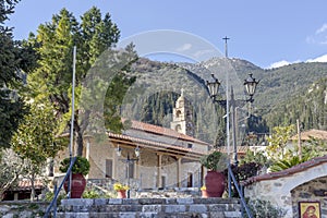 A small Christian church in the mountains