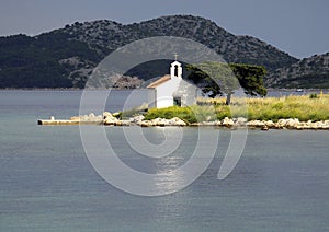 Small church on island