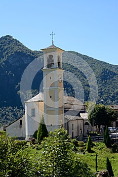 Small church in Italian mountain village