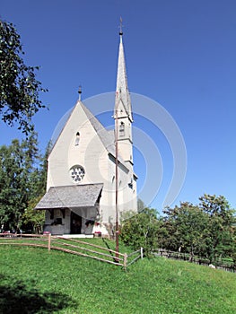 Small church in the mountains